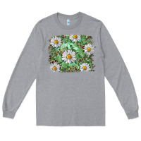 Heather Grey Daisy leopard Long Sleeve Tee - RanaPortraitStore
