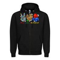 Black peace love understand Zipper Hoodie - Zillion Design Studio
