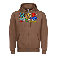 Chestnut peace love understand Zipper Hoodie - Zillion Design Studio