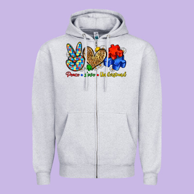 Peace Love Understand Zipper Hoodie Designed By Zillion Design Studio