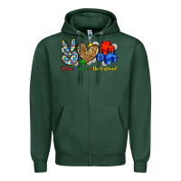 Sports Green peace love understand Zipper Hoodie - Zillion Design Studio