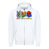 White peace love understand Zipper Hoodie - Zillion Design Studio