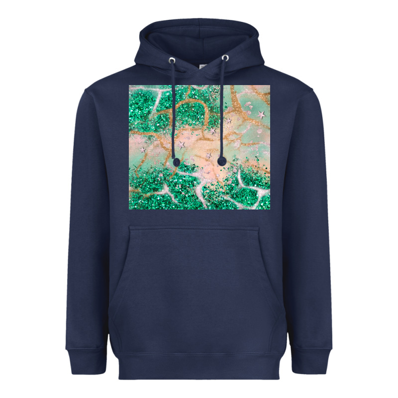 Green Glitter Heavyweight Hoodie by JahusDesignShop | Teevron