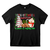 Black Torn Between Looking Like A Snack Eating One Heavy Core Tee - CowhideDigitalArt