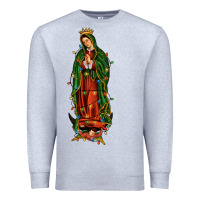 Heather Grey christmas our lady of guadalupe Premium Sweatshirt - JahusDesignShop