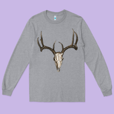 Long Sleeve Tee Deer Skull