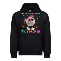 Black the party don t start til i drop in Urban Hoodie - MaliasSmallBusiness
