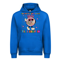 Cobalt the party don t start til i drop in Urban Hoodie - MaliasSmallBusiness