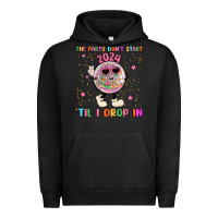 Pigment Black the party don t start til i drop in Urban Hoodie - MaliasSmallBusiness