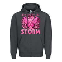 Smoke Stronger Than The Storm Breast Cancer Zipper Hoodie - texasbilliewilder