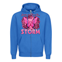 True Royal Stronger Than The Storm Breast Cancer Zipper Hoodie - texasbilliewilder