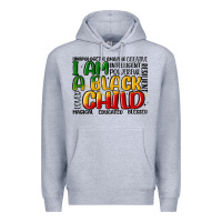 Heather Grey i am a black child Premium Hoodie - MaliasSmallBusiness