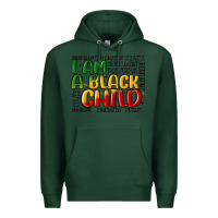 Sports Green i am a black child Premium Hoodie - MaliasSmallBusiness