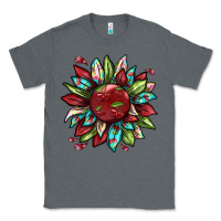Charcoal Heather Cherry sunflower Classic Tee - texasbilliewilder