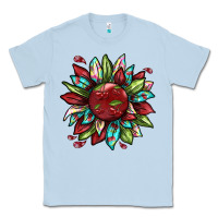 Dusty Blue Cherry sunflower Classic Tee - texasbilliewilder