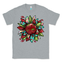 Heather Grey Cherry sunflower Classic Tee - texasbilliewilder