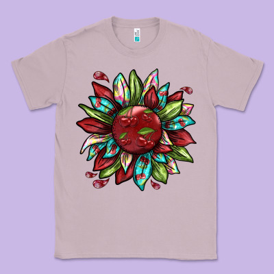Cherry Sunflower Classic Tee Designed By Texasbilliewilder