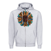 Heather Grey fall tooled lather leopard Zipper Hoodie - RanaPortraitStore