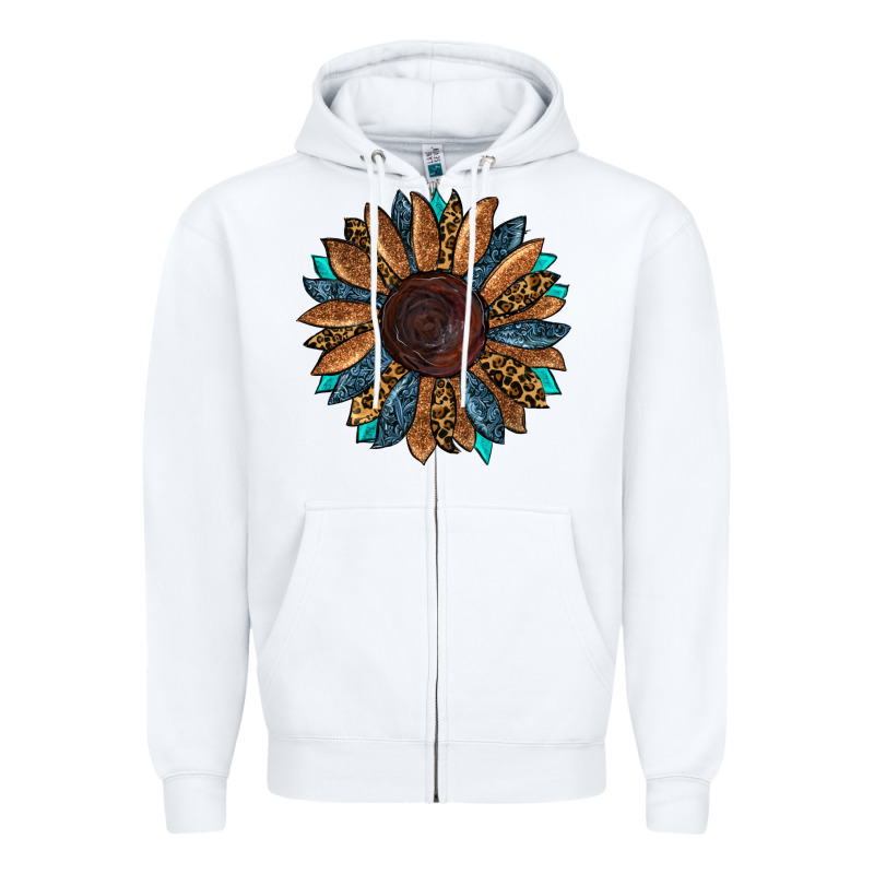 Fall Tooled Lather Leopard Zipper Hoodie by RanaPortraitStore | Teevron