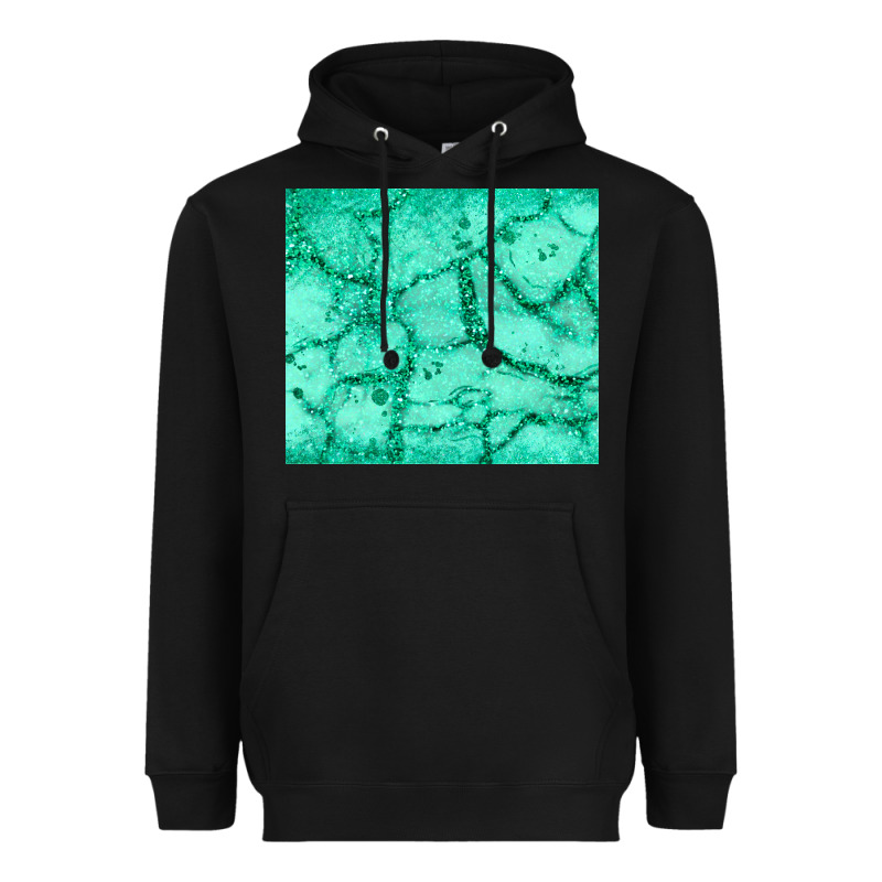 Green Glitter Heavyweight Hoodie by JahusDesignShop | Teevron