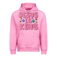 Fuchsia Pink jesus is king Urban Hoodie - MaliasSmallBusiness