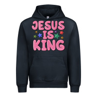 Navy jesus is king Urban Hoodie - MaliasSmallBusiness