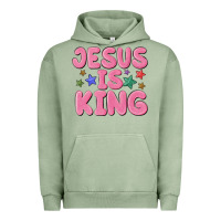 Pigment Oil Green jesus is king Urban Hoodie - MaliasSmallBusiness
