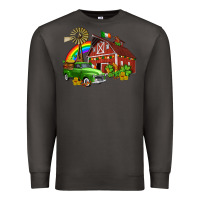Smoke barn st patricks with truck and shamrocks Premium Sweatshirt - AdoDesignShop