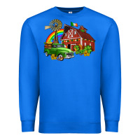 True Royal barn st patricks with truck and shamrocks Premium Sweatshirt - AdoDesignShop