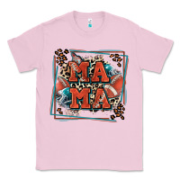 Bubblegum Pink American football mama with leopard Classic Tee - Zillion Design Studio