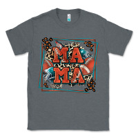 Charcoal Heather American football mama with leopard Classic Tee - Zillion Design Studio
