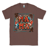 Chestnut American football mama with leopard Classic Tee - Zillion Design Studio