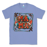 Colony Blue American football mama with leopard Classic Tee - Zillion Design Studio