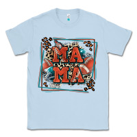 Dusty Blue American football mama with leopard Classic Tee - Zillion Design Studio