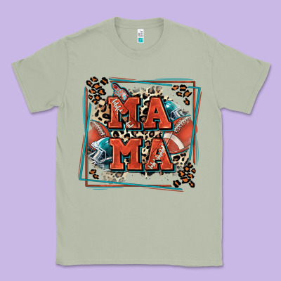American Football Mama With Leopard Classic Tee Designed By Zillion Design Studio