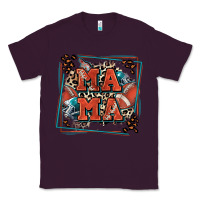 Plum American football mama with leopard Classic Tee - Zillion Design Studio