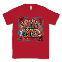 Red American football mama with leopard Classic Tee - Zillion Design Studio