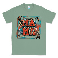 Sage American football mama with leopard Classic Tee - Zillion Design Studio