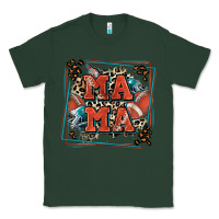 Sports Green American football mama with leopard Classic Tee - Zillion Design Studio