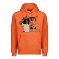 Carrot hustle like a boss live like a queen Premium Hoodie - MaliasSmallBusiness