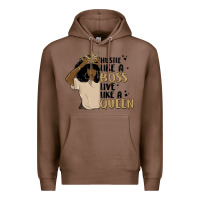 Chestnut hustle like a boss live like a queen Premium Hoodie - MaliasSmallBusiness
