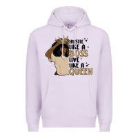 Lilac hustle like a boss live like a queen Premium Hoodie - MaliasSmallBusiness