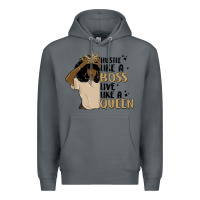 Rock hustle like a boss live like a queen Premium Hoodie - MaliasSmallBusiness
