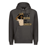 Smoke hustle like a boss live like a queen Premium Hoodie - MaliasSmallBusiness