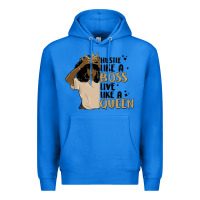 True Royal hustle like a boss live like a queen Premium Hoodie - MaliasSmallBusiness