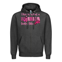 Charcoal Heather This Is What a Warrior Looks Like Zipper Hoodie - texasbilliewilder