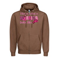 Chestnut This Is What a Warrior Looks Like Zipper Hoodie - texasbilliewilder