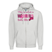 Dove Grey This Is What a Warrior Looks Like Zipper Hoodie - texasbilliewilder
