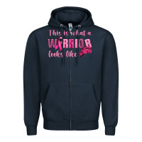 Navy This Is What a Warrior Looks Like Zipper Hoodie - texasbilliewilder
