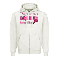 Oatmeal Heather This Is What a Warrior Looks Like Zipper Hoodie - texasbilliewilder